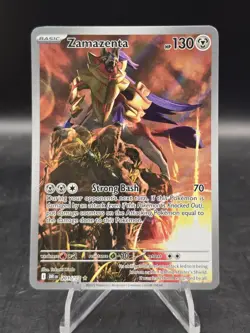 Pokemon TCG Zamazenta 201/182 SV10: Destined Rivals Illustration Rare Holo NM - Image 1