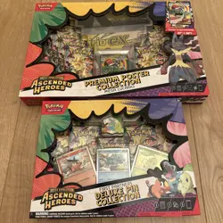 Pokemon TCG Poster Lucario & First Partners Pin Collection Ascended Heroes New - Image 1