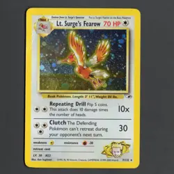 Lt. Surge's Fearow - 7/132 - Pokemon Gym Heroes Unlimited Holo Rare N-M SWIRL - Image 1