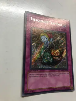 USA Seller Yugioh Secret Rare Treacherous Trap Hole 1st Edition CSOC-EN089 VLP - Image 2