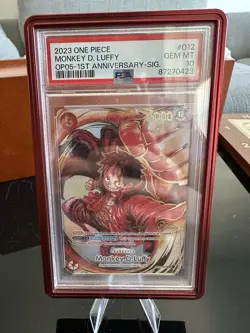 PSA 10 Monkey D. Luffy Oda Signed ST01-012 Awakening of New Era - Image 1