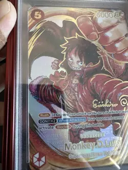 PSA 10 Monkey D. Luffy Oda Signed ST01-012 Awakening of New Era - Image 3