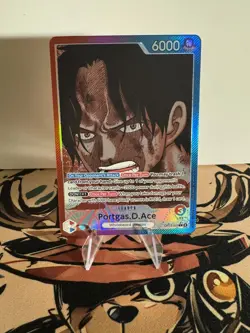 PORTGAS.D.ACE 2025 ONE PIECE CARRYING WILL ALT ART LEADER #OP13-002 - Image 1