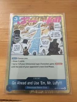 One Piece English - Go Ahead and Use 'Em, Mr. Luffy!!! - OP15-055 - R - NM x4 - Image 1