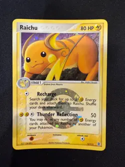 Raichu Reverse Holo Pokemon Card ex FireRed LeafGreen 12/112 Ungraded Raw LP+ - Image 1