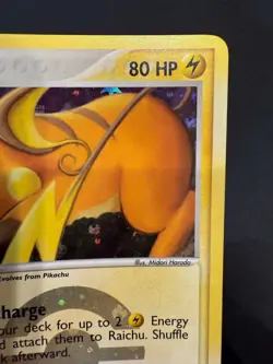 Raichu Reverse Holo Pokemon Card ex FireRed LeafGreen 12/112 Ungraded Raw LP+ - Image 3