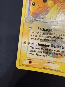 Raichu Reverse Holo Pokemon Card ex FireRed LeafGreen 12/112 Ungraded Raw LP+ - Image 4
