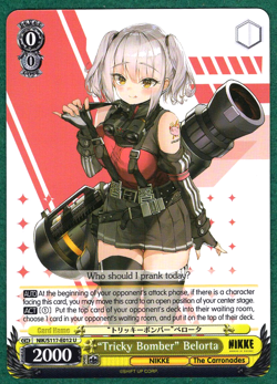 "Tricky Bomber" Belorta - GoV: NIKKE NIK/S117-E012 U - Weiss Schwarz TCG Card - Image 1