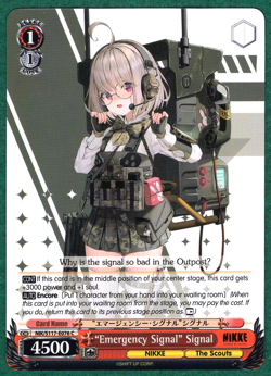 "Emergency Signal" Signal - Nikke NIK/S117-E076 C - Weiss Schwarz TCG Card - Image 1