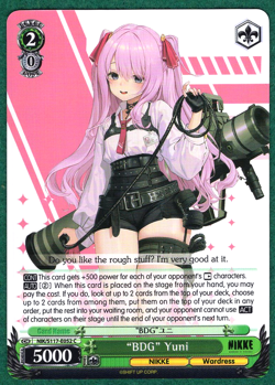 "BDG" Yuni - Goddess of Victory: Nikke NIK/S117-E052 C - Weiss Schwarz TCG Card - Image 1