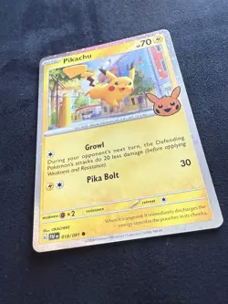 Pikachu 018/091 Trick or Trade Cosmos Holo Promo Pokemon Card NM - Image 2