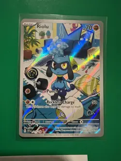 Pokemon TCG Riolu Illustration Rare Card Sv01 Scarlet & Violet NM Condition - Image 1