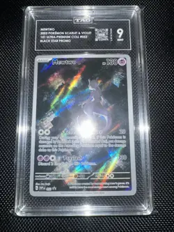 Pokemon TCG 151 Mewtwo Black Star Promo Card #52 Ultra Premium Collection Tag 9 - Image 1