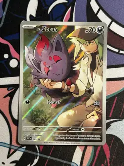 N's Zorua SVP 189 SVP189 Full Art Journey Together ETB Promo Pokemon Card NM - Image 1