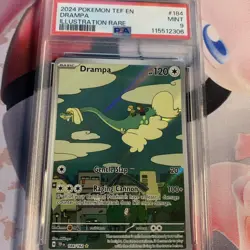 Pokemon S&V Temporal Forces Drampa Illustration Rare Card PSA 9 Mint 184/162 - Image 1