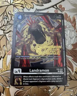 Digimon Card Game Landramon Judge Foil EX8-048 Promo AUC - Image 1