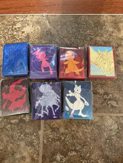 Pokemon Seven Packs Of Card Sleeves For hotwheelsart - Image 1