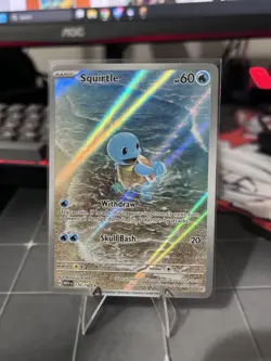 Pokemon Squirtle TCG Holo Illustration Rare Card 170/165 Scarlet and Violet 151 - Image 1