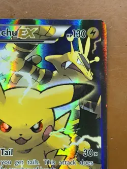 Pokemon Pokemon Pikachu EX XY125 Promo Black Star Full Art LP Card - Image 3