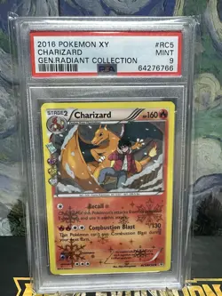 Pokemon PSA 9 Charizard RC5/RC32 Radiant Collection XY Generations 2016 - Image 1