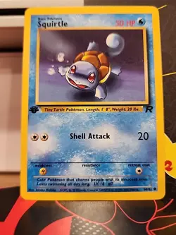 1st Edition Squirtle 68/82 - Team Rocket - Pokemon Card - Minty - Image 1