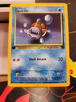 1st Edition Squirtle 68/82 - Team Rocket - Pokemon Card - Minty - Image 2
