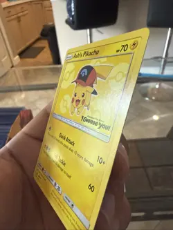 Pokemon Pikachu TCG Ash's SM111 Sun & Moon Holo Card 2017 NM Condition - Image 3