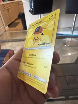 Pokemon Pikachu TCG Ash's SM111 Sun & Moon Holo Card 2017 NM Condition - Image 4