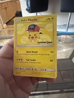 Pokemon Pikachu TCG Ash's SM111 Sun & Moon Holo Card 2017 NM Condition - Image 5