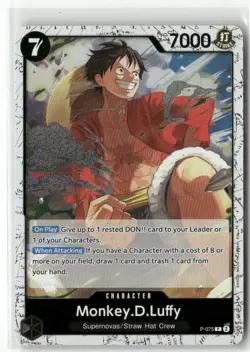 Monkey.D.Luffy P-075 Foil One Piece Game The Best Vol. 3 Collectible Card - Image 1