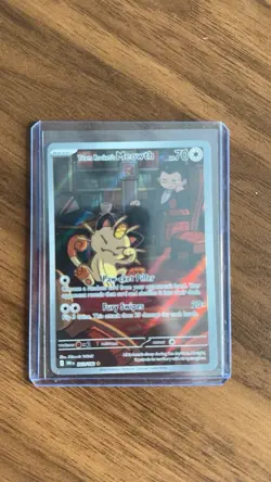 Team Rockets Meowth Destined Rivals Illustration Card 203/182 NM Condition - Image 1