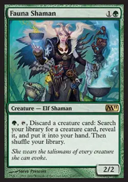 Fauna Shaman -Foil Medium Play MTG Magic 2011 Core Set - Image 1