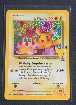 Pokemon Celebrations Classic Collection Birthday Pikachu Card - Image 1