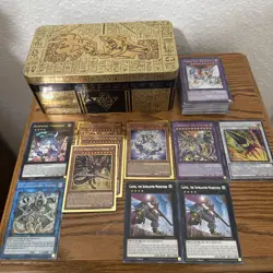 Yu-Gi-Oh! Lot of Assorted Cards from Cyberdeck. Card Holder Box Included! - Image 1