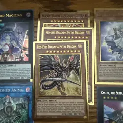 Yu-Gi-Oh! Lot of Assorted Cards from Cyberdeck. Card Holder Box Included! - Image 2