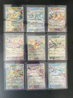 Pokemon Prismatic Evolutions - 9 Card Complete Eeveelution EX Set NM - Image 1