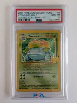 2021 Celebrations Venusaur Holo Pokemon Card 15/102 PSA 10 - Image 1