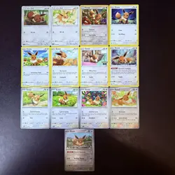 Pokemon Eevee Lot (13 Cards) Mixed Sets Near Mint Collection - Image 1