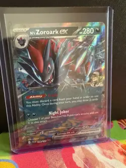 Pokemon TCG N's Zoroark EX Double Rare Holo Card 098/159 SV09 Journey Together - Image 1