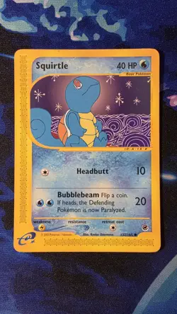 Squirtle #132/165 2002 Pokemon Card Expedition Set LP - Image 1