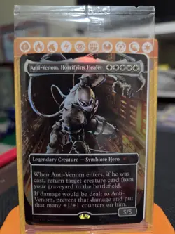 Anti-Venom, Horrifying Healer Borderless Media Promos 001 Foil Mtg Magic - Image 1