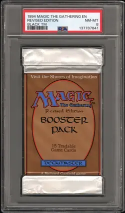 MTG Revised Edition Plastic Pack Sealed Booster Pack PSA 8 - No Reserve! - Image 1