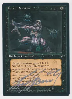 Silver Signed Thrull Retainer MP Fallen Empires Artist Ron Spencer MTG Magic EDH - Image 1
