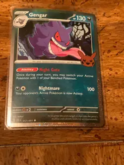Pokemon Card - Gengar Trick Or Trade 057/091 Holo Rare - Image 1