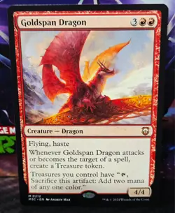 magic the gathering - Goldspan Dragon - Creature - Dragon - Mythic - Flying -Red - Image 1