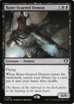 Rune-Scarred Demon 184 CMM Commander Masters NM - Image 1