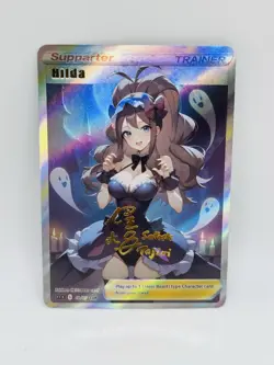 Pokemon Goddess Hilda Halloween Special Doujin DIY Kawaii Art Holo Card - Image 1