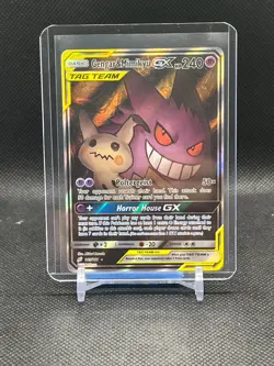 Pokemon Gengar & Mimikyu GX Holo Sun & Moon Team Up 165/181 - Image 1