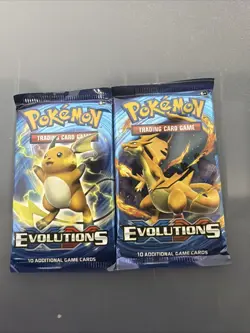 Pokemon XY Evolutions Booster Trading Card Game Lot Of 2 Brand New Factory Seale 820650801556 - Image 1