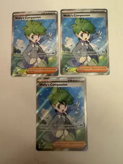Pokemon: 3x Wally’s Compassion 176/132 Mega Evolution NM/M - Image 1